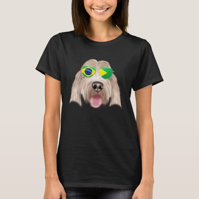 Brazilian Flag Grand Basset Griffon Vendeen Brazil T-Shirt (Front)