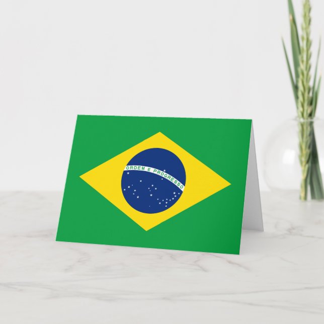 Brazilian Flag Greetings Card (Front)