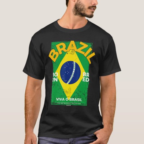 Brazilian Flag Idea For Men  Brazilian Map Flag H T_Shirt