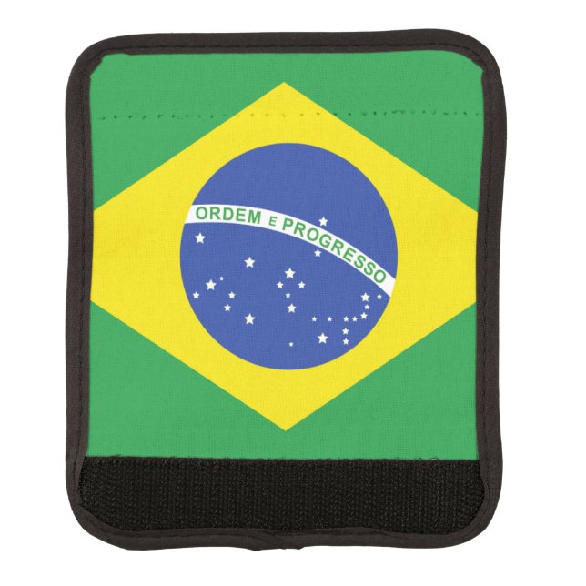 Brazilian flag luggage handle wrap (Front)