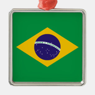 Brazilian flag metal ornament