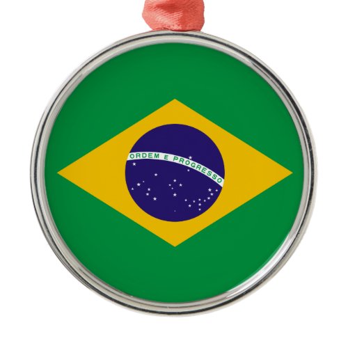 Brazilian flag metal ornament