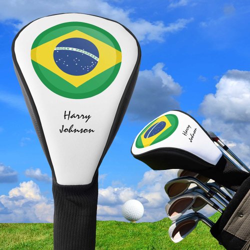 Brazilian Flag  Monogrammed Golf Clubs Covers