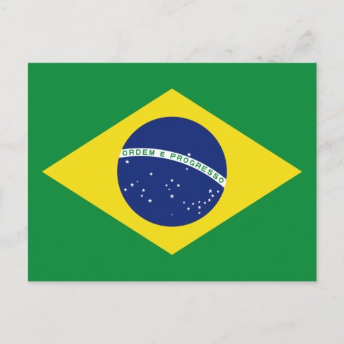 Brazilian flag of Brazil custom postcards