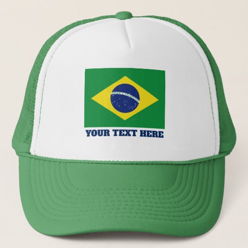 Brazilian flag of Brazil custom trucker hat