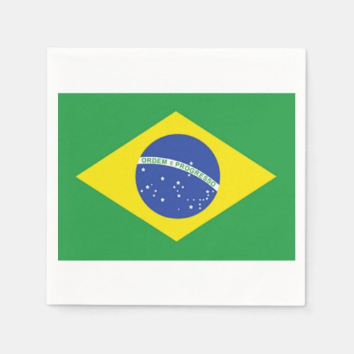 Brazilian Flag Paper Napkins