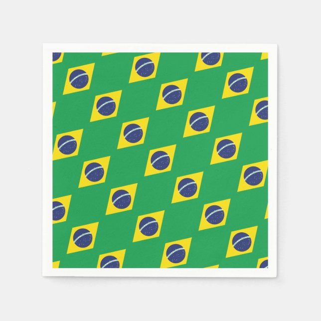 Brazilian Flag. Paper Napkins (Front)