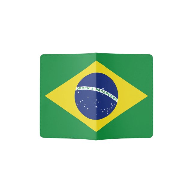 Brazilian flag passport holder | Brasil pride (Opened)