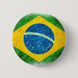 Brazilian_Flag_Pencil_Painting Pinback Button