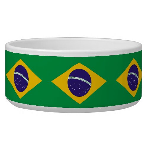 Brazilian Flag Pet Bowl