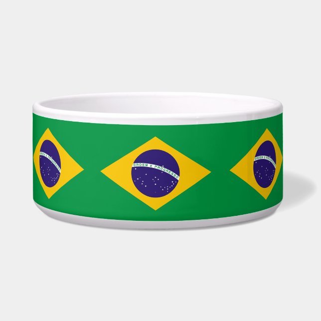 Brazilian Flag Pet Bowl (Front)