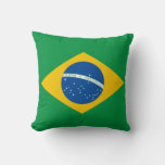 Brazilian Flag Pillow, Brasil, Green Yellow Blue Throw Pillow at Zazzle