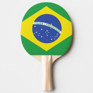 Brazilian flag ping pong paddle