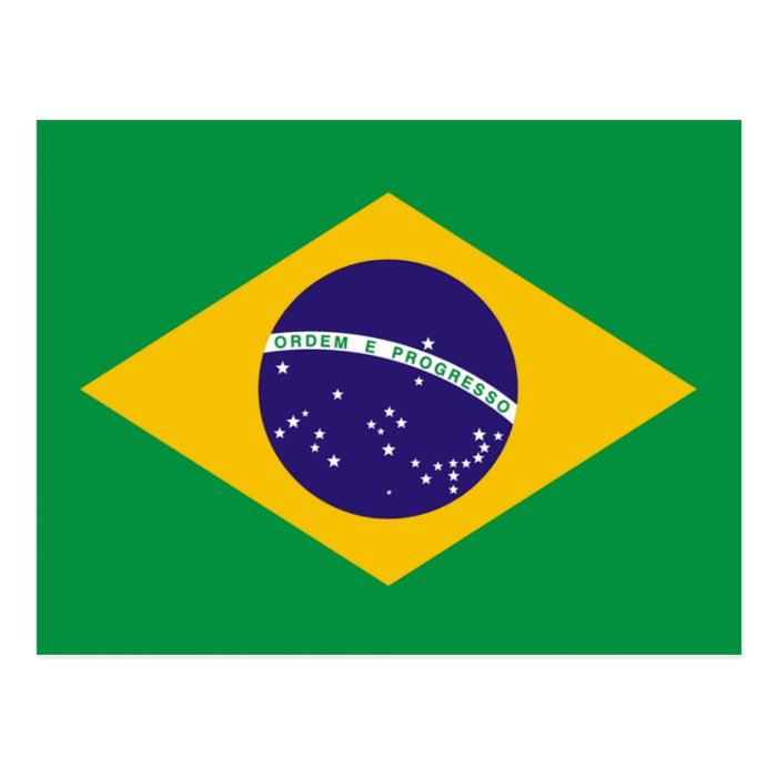 Brazilian flag post cards