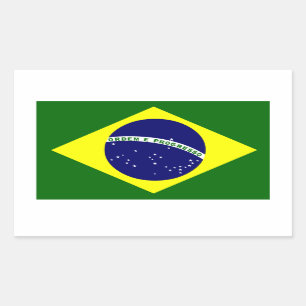 Brazilian Flag Rectangular Sticker