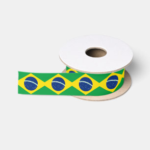 Brazilian Flag ribbon, Brazil fashion /sports Satin Ribbon