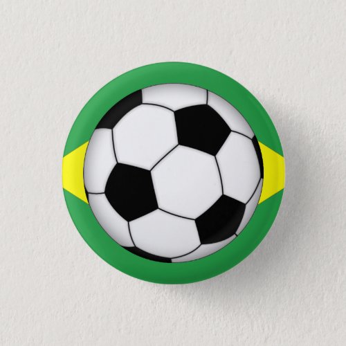 Brazilian Flag Soccer Ball Pin_Back Button Badges