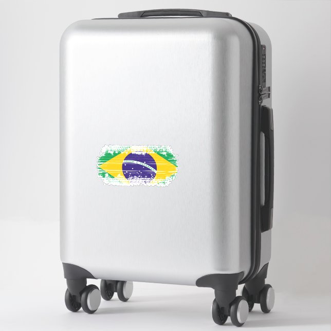 Brazilian flag sticker (Suitcase)
