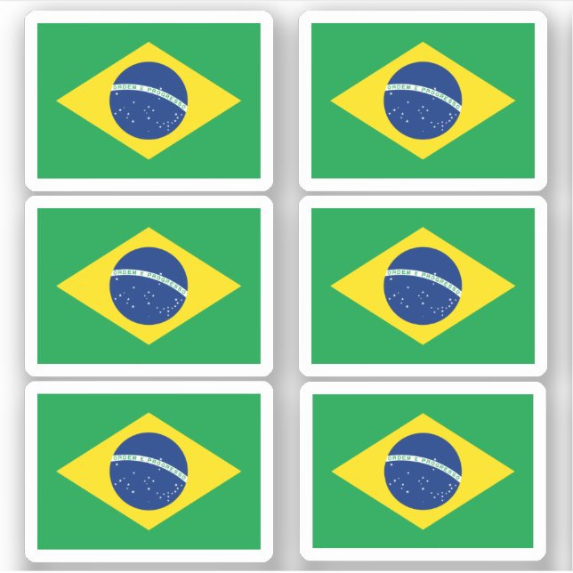 Brazilian flag sticker (Front)