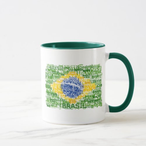 Brazilian Flag _ Textual Brasil Mug