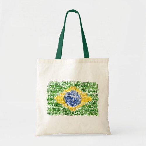 Brazilian Flag _ Textual Brasil Tote Bag