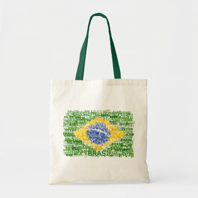 Brazilian Flag - Textual Brasil Tote Bag (Front)