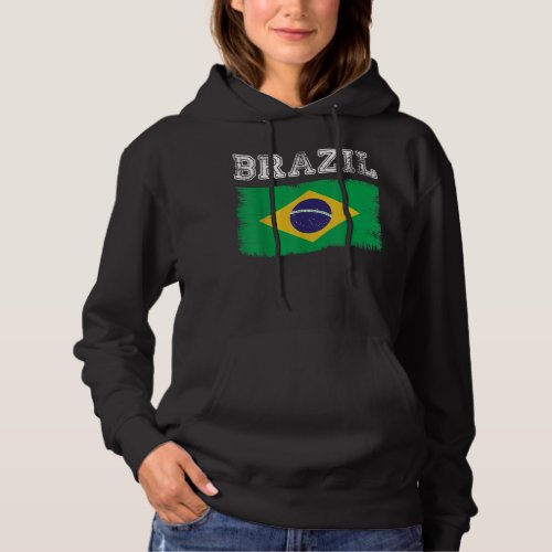 Brazilian Flag Tourist Holiday Destination Brazil  Hoodie