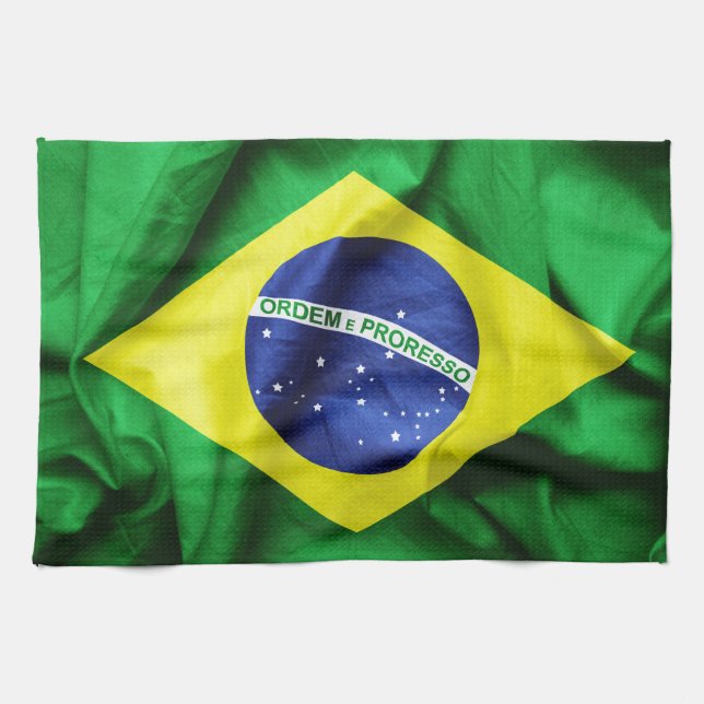 Brazilian Flag Towel (Horizontal)