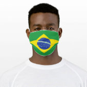 BRAZILIAN FLAG VIVA BRAZIL ADULT CLOTH FACE MASK (Worn)