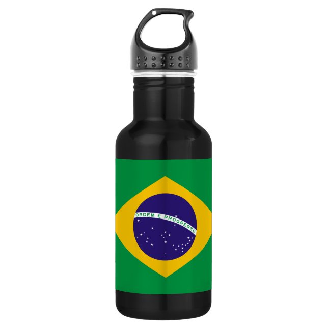 Brazilian flag water bottle (Front)