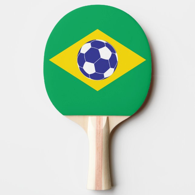 Brazilian Football Flag Ping-Pong Paddle (Back)