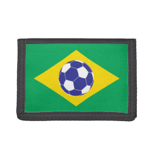 Brazilian Football Flag Trifold Wallet