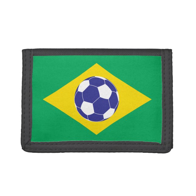 Brazilian Football Flag Trifold Wallet (Front)