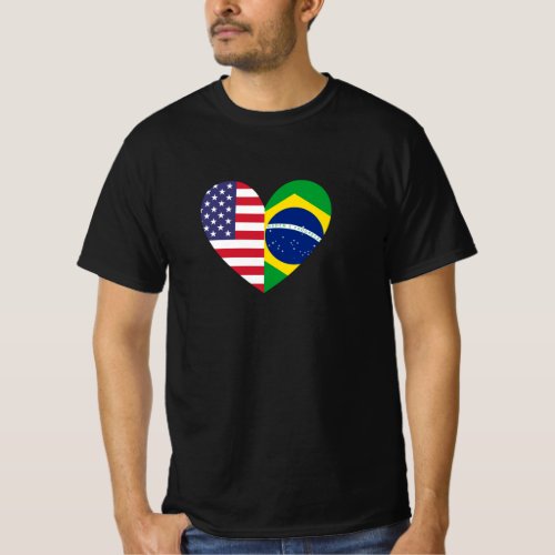 Brazilian Gift USA Two Hearts T_Shirt