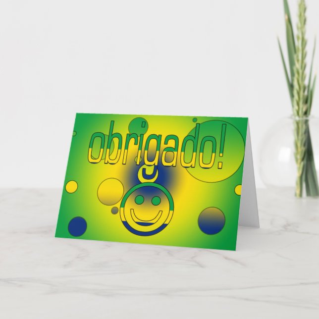 Brazilian Gifts Thank You Face Card (Front)
