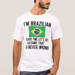 Brazilian Heritage Brazil Roots Brazilian Flag T-Shirt