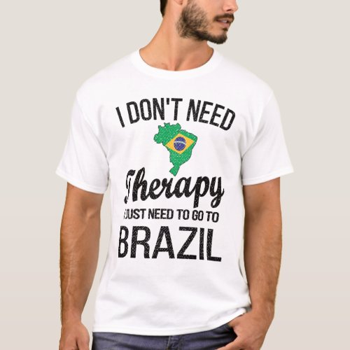 Brazilian Heritage Brazil Roots Brazilian Flag T_Shirt