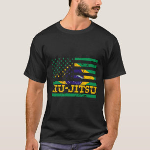 Brazilian Jiu Jitsu American Flag Us Sports T-Shirt