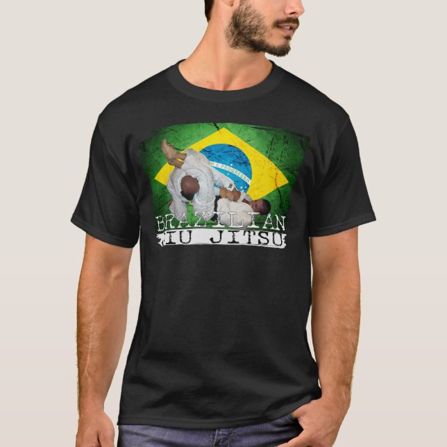 Brazilian Jiu Jitsu Armbar T-shirt Brazilian Dark (Front)