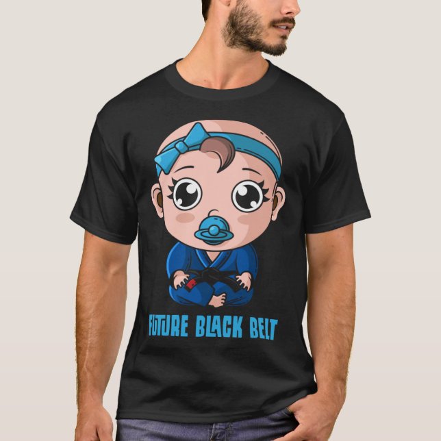 Brazilian Jiu Jitsu   BJJ and Grappling Baby Black T-Shirt (Front)