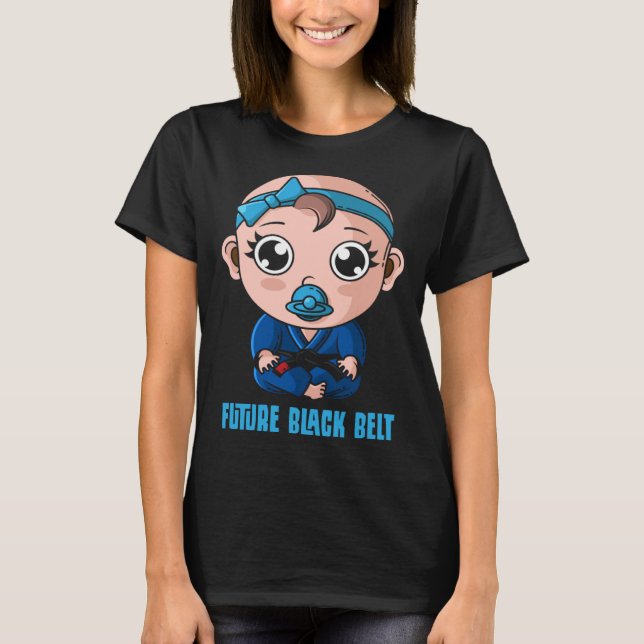 Brazilian Jiu Jitsu   BJJ and Grappling Baby Black T-Shirt (Front)
