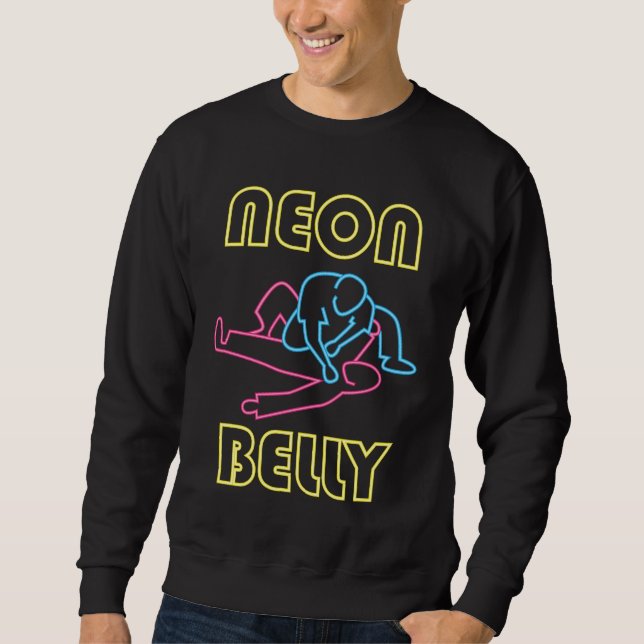 Brazilian Jiu Jitsu: BJJ Neon Knee On Belly Sweatshirt (Front)