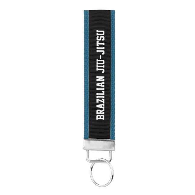 Brazilian Jiu-Jitsu Blue Belt Keychain (Keys on Bottom)