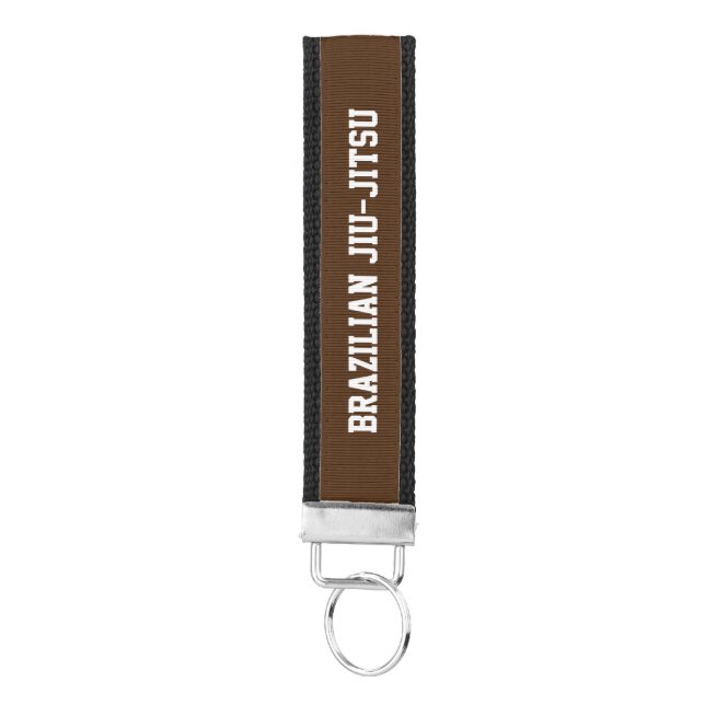 Brazilian Jiu-Jitsu Brown Belt Keychain (Keys on Bottom)