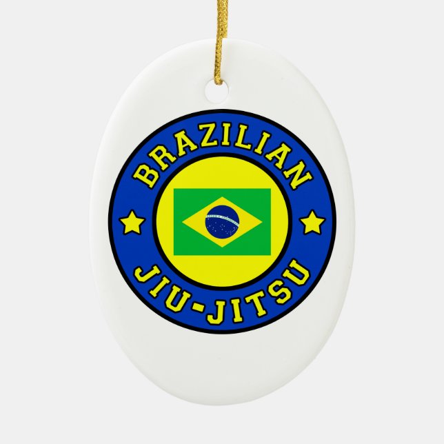 Brazilian Jiu Jitsu Ceramic Ornament (Front)