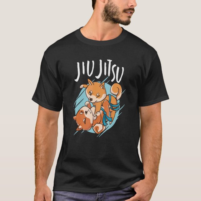 Brazilian Jiu Jitsu corgis tee (Front)