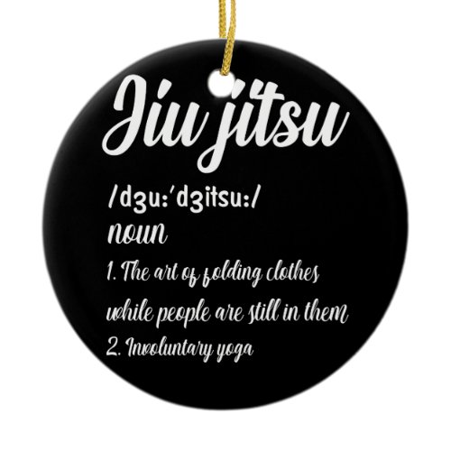 Brazilian Jiu-Jitsu Definition Martial Art Combat Ceramic Ornament