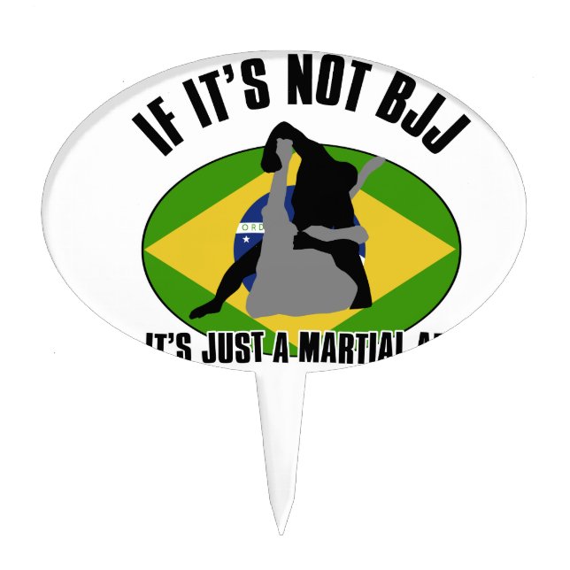 brazilian-jiu-jitsu design cake topper (Front)