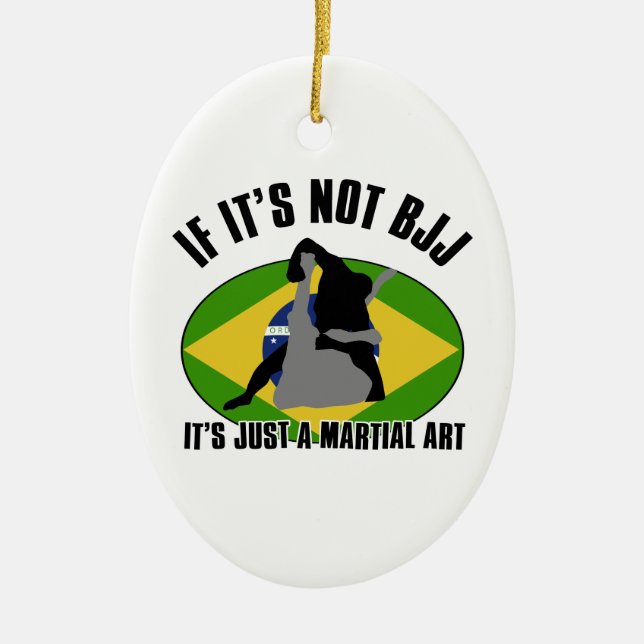 brazilian-jiu-jitsu design ceramic ornament (Front)