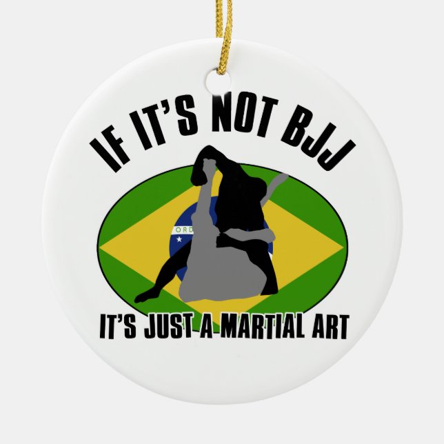 brazilian-jiu-jitsu design ceramic ornament (Front)